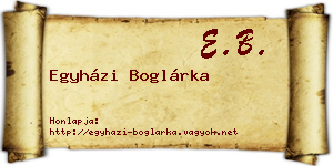 Egyházi Boglárka névjegykártya