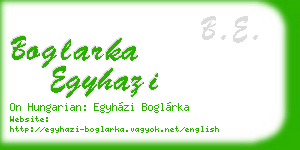 boglarka egyhazi business card